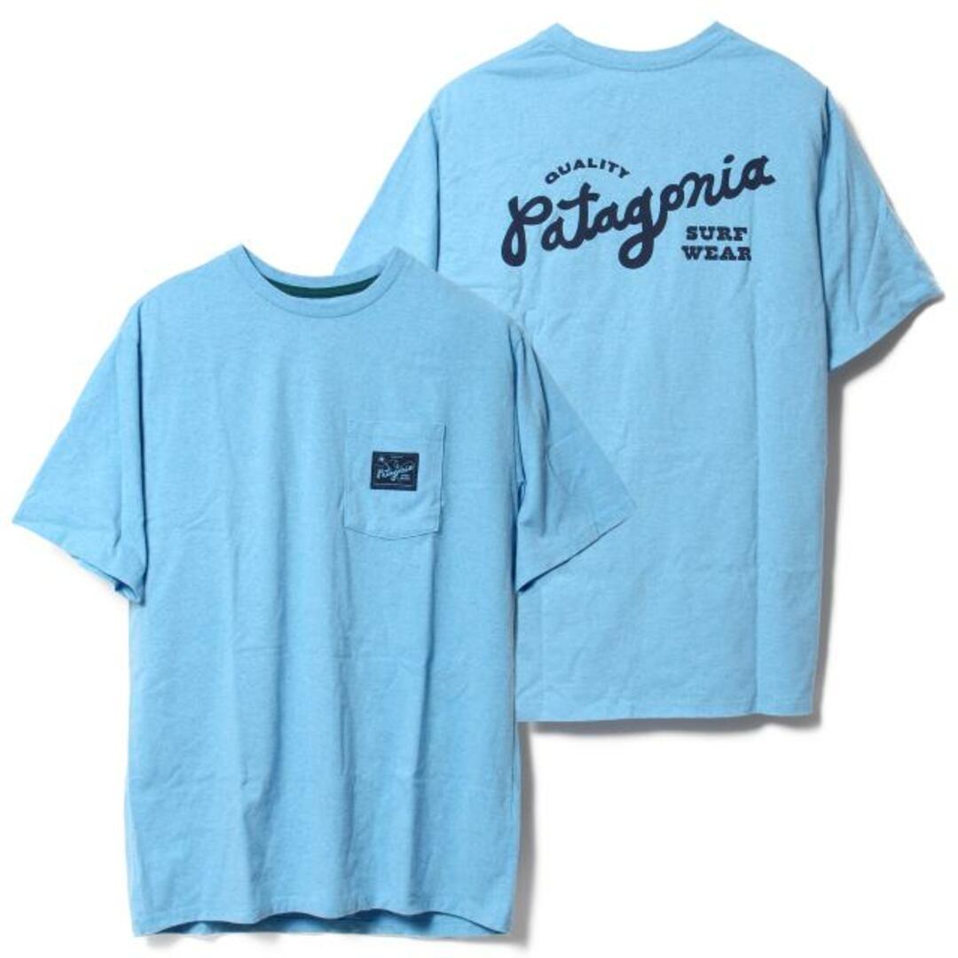 【新品未使用】 patagonia パタゴニア Tシャツ 半袖 QUALITY SURF POCKET RESPONSIBILI TEE 37442 【Mサイズ/LAGO BLUE】