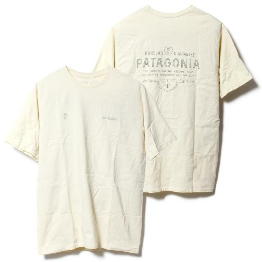 【新品未使用】 patagonia パタゴニア Tシャツ 半袖 MENS FORGE MARK REPONSIBILI TEE 37572 【Lサイズ/BIRCH WHITE】