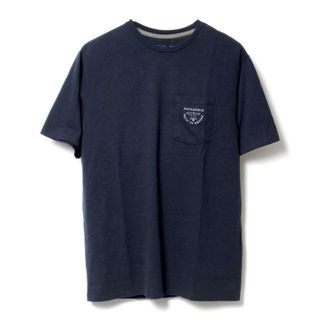 パタゴニア(patagonia)の【新品未使用】 patagonia パタゴニア Tシャツ 半袖 ポケット FORGE MARK CREST POCKET RESPONSIBILI TEE 37656 【Lサイズ/NEW NAVY】(Tシャツ/カットソー(半袖/袖なし))