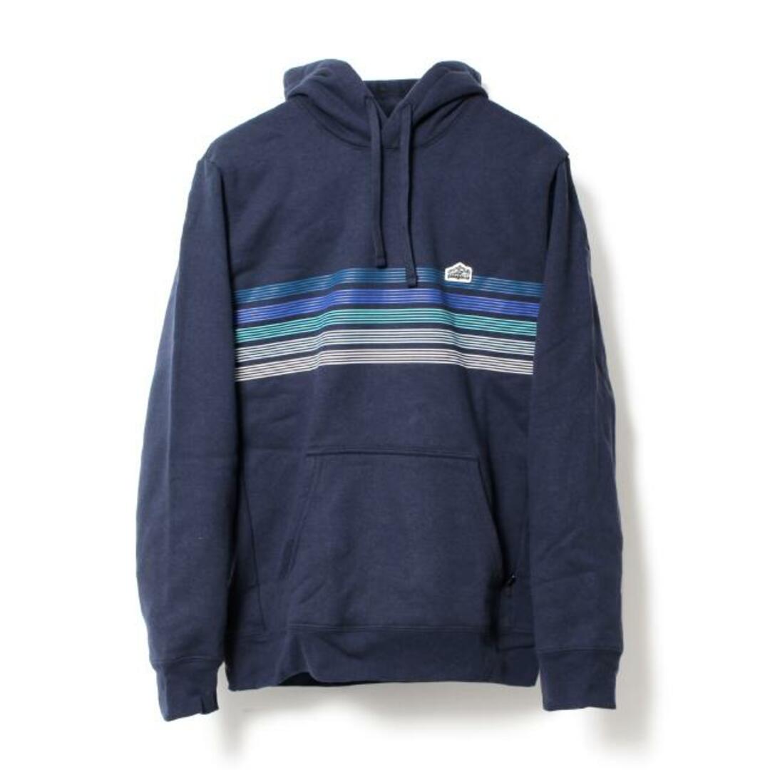 【新品未使用】 patagonia パタゴニア シャツ フーディ パーカ プルオーバー LINE LOGO RIDGE STRIPE UPRISAL HOODY 39620 【Mサイズ/NEW NAVY】