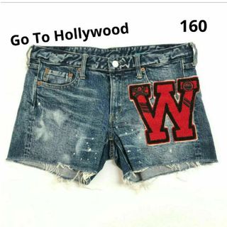 ゴートゥーハリウッド(GO TO HOLLYWOOD)の《Go To Hollywood》ビックワッペン USED加工 デニム 短パン(パンツ/スパッツ)