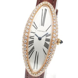 カルティエ(Cartier)のカルティエ CARTIER W1537836 ベニュワール アロンジェ K18PG アフターダイヤベゼル クォーツ レディース _757050(腕時計)