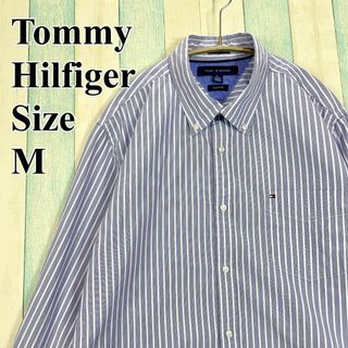 TOMMY HILFIGER - トミーヒルフィガー 薄紫ストライプ サイズM薄手 ...