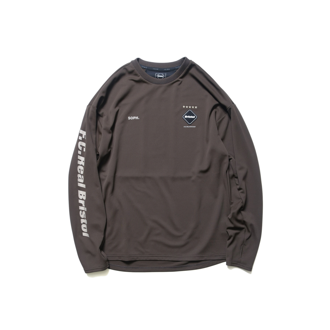 Tシャツ/カットソー(七分/長袖)M FCRB 23AW L/S TEAM PRACTICE TOP BROWN