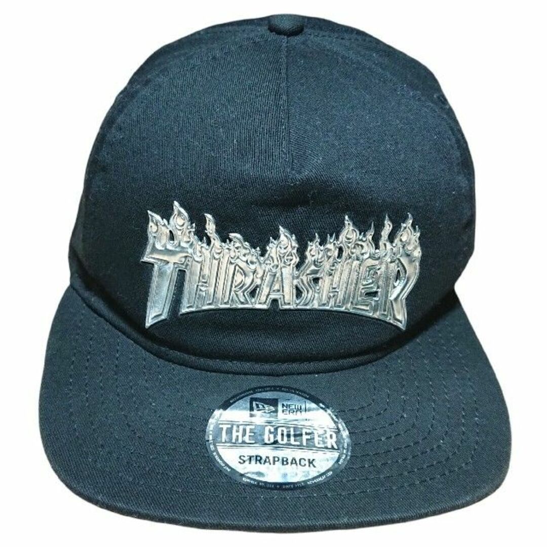 完売品 THRASHER×NEWERA ベースボールキャップ 古着 スラッシャー-