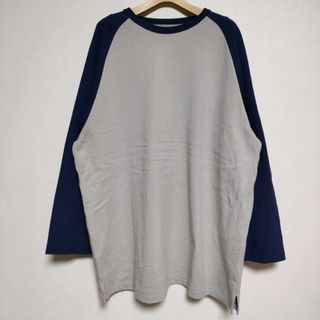 ビームス(BEAMS)のBEAMS ルーズフィットベースボールTEE ラグラン Ｔシャツ カットソー グレー ネイビー メンズ ビームス【中古】3-0817M∞(Tシャツ/カットソー(七分/長袖))