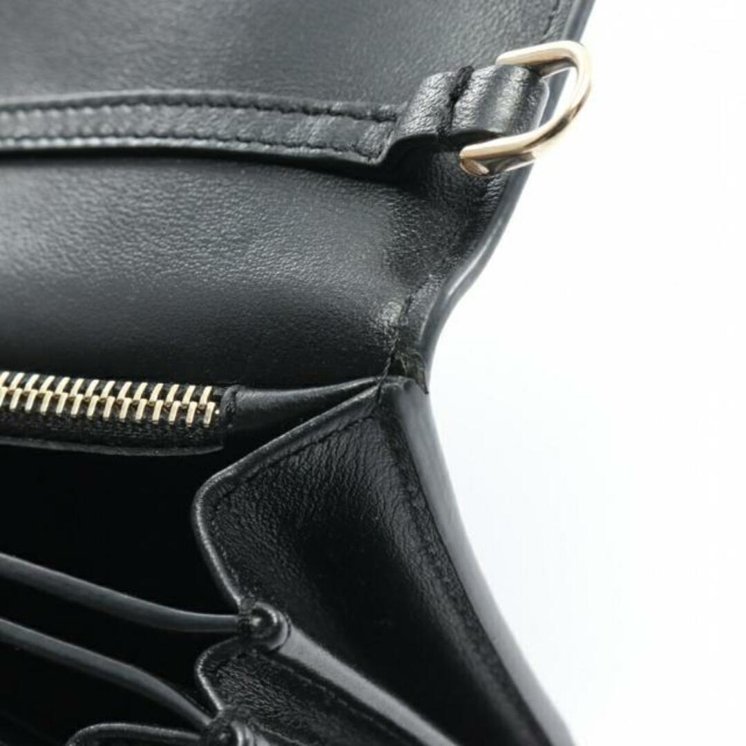 TOD'S(トッズ)のTTパーツ ダブルT 二つ折り長財布 レザー ブラック レディースのファッション小物(財布)の商品写真