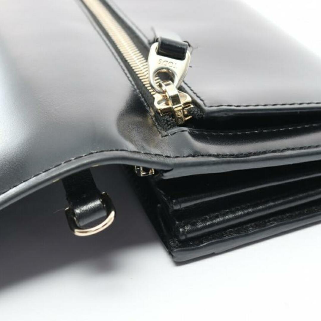 TOD'S(トッズ)のTTパーツ ダブルT 二つ折り長財布 レザー ブラック レディースのファッション小物(財布)の商品写真