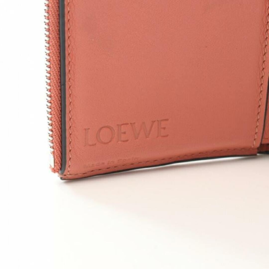 LOEWE(ロエベ)のバーティカル ウォレット スモール 三つ折り財布 レザー ベージュ ライトブラウン レディースのファッション小物(財布)の商品写真