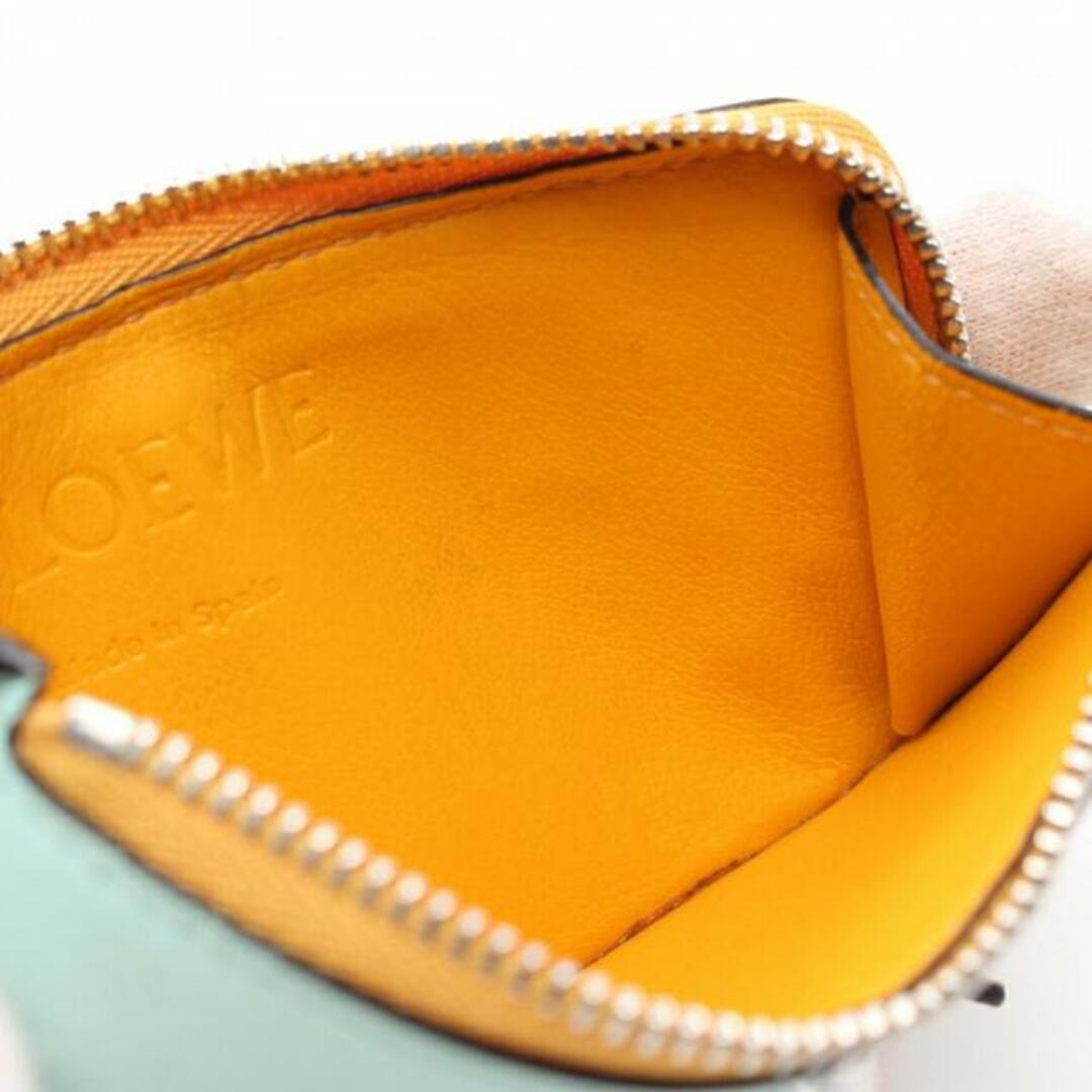LOEWE(ロエベ)のアナグラム カードケース コインケース レザー ライトブルー ライトブラウン マルチカラー レディースのファッション小物(財布)の商品写真