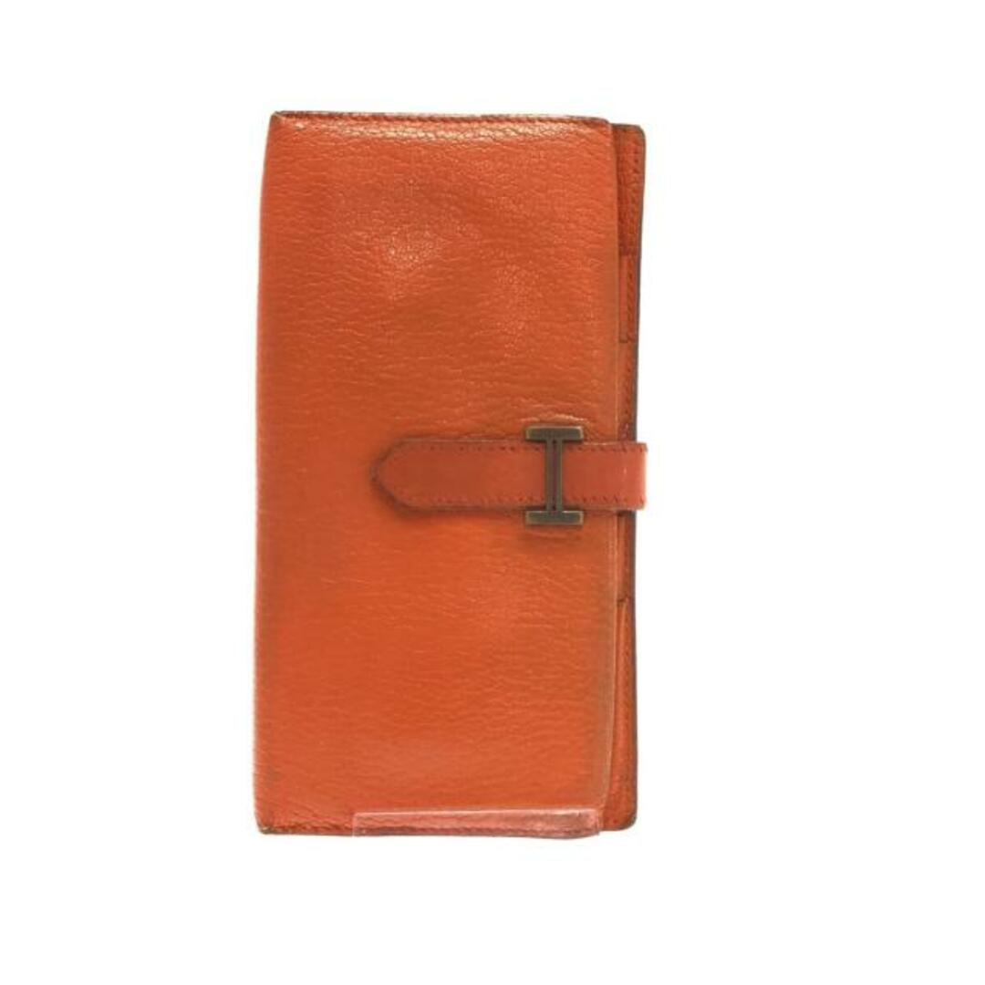 HERMES(エルメス) 長財布 ベアン オレンジ - 財布