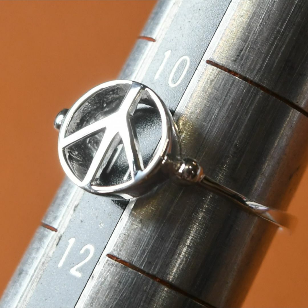 SR2341 指輪シルバー925刻リング　11号　平和　PEACE　送料無料 レディースのアクセサリー(リング(指輪))の商品写真