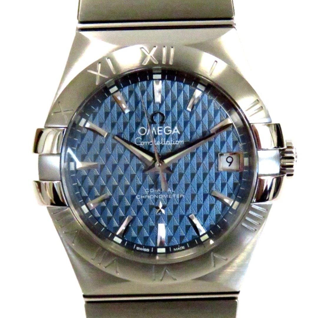 ランキングTOP5Th942621 オメガ 腕時計 コンステレーション コーアクシャル クロノメーター 123.10.35.20.03.002 SS 自動巻き ブルー文字盤 OMEGA 未使用