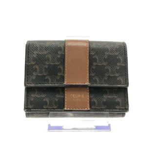 celine - セリーヌ 3つ折り財布 黒×ブラウンの通販 by ブランディア