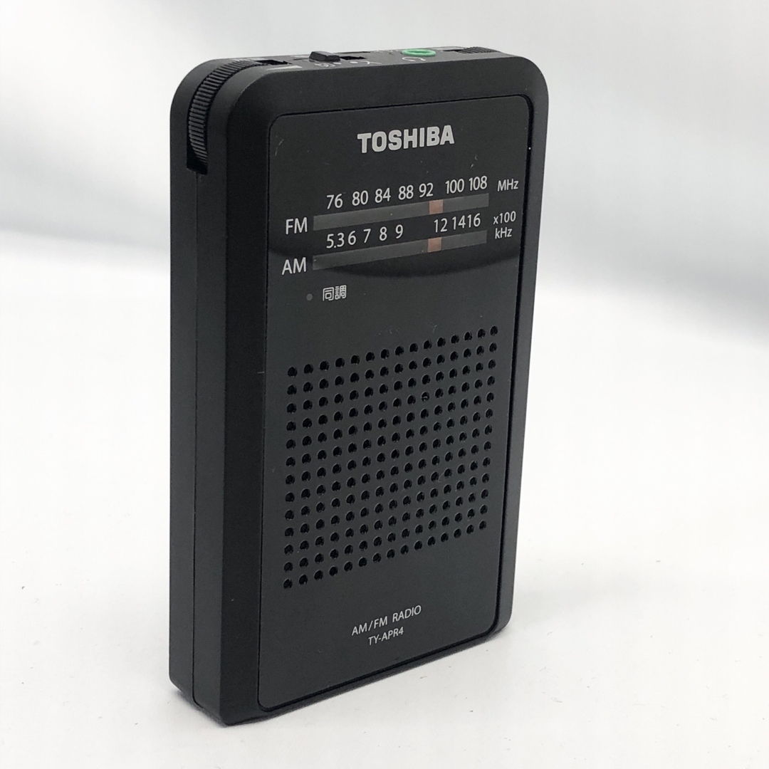 東芝(トウシバ)の東芝 ワイドFM/AMラジオポケットラジオ TY-APR4-K スマホ/家電/カメラのオーディオ機器(ラジオ)の商品写真