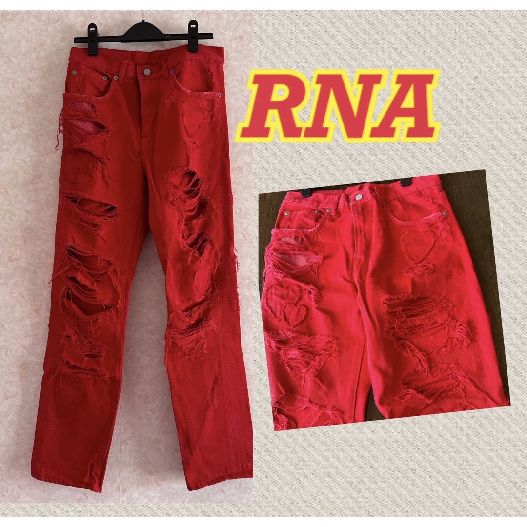 【RNA】ダメージ加工 ハードクラッシュ デニムパンツ ジーパン ジーンズ