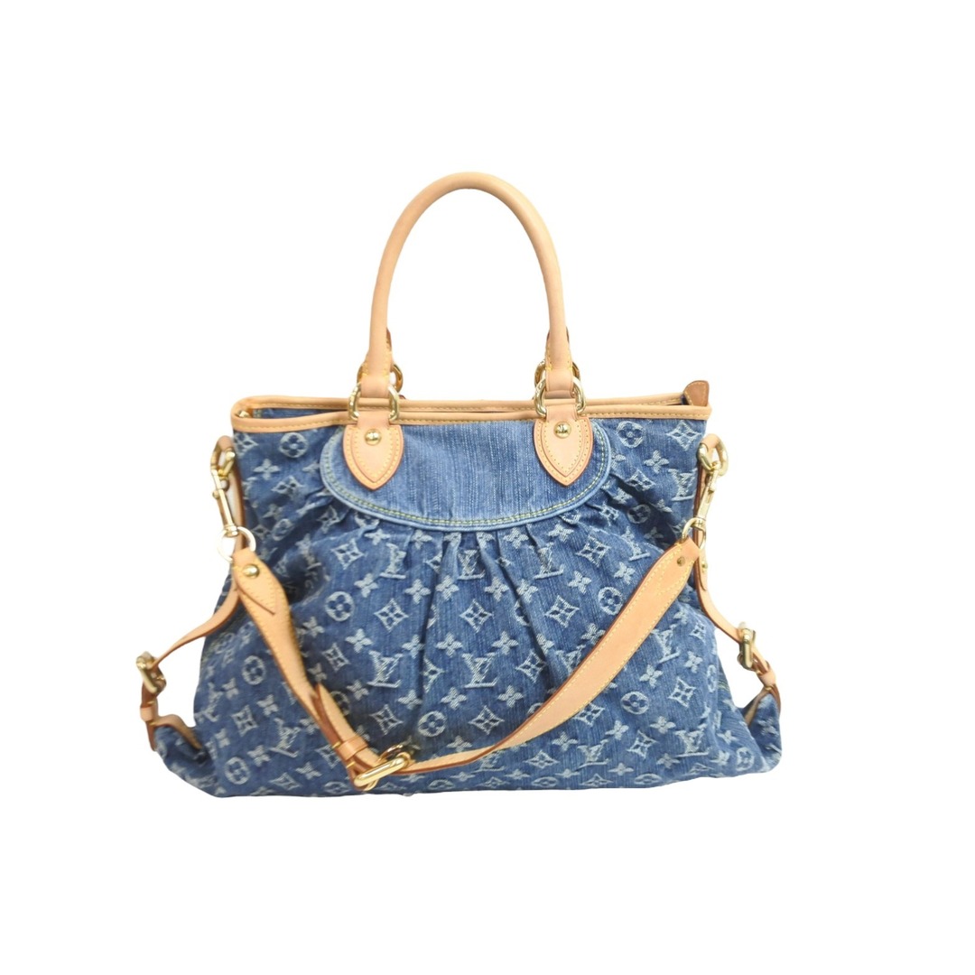 極美品 LOUIS VUITTON ルイヴィトン ハンドバッグ ネオカヴィGM M95350 モノグラムデニム ゴールド金具  53543