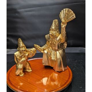☆b54、○光陽作 縁起物 24KGP 鋳銅 金メッキ 床置 猿 申 置物の ☆b54、○光陽作 縁起物 24KGP 鋳銅 金メッキ 床置 猿 申 置物の