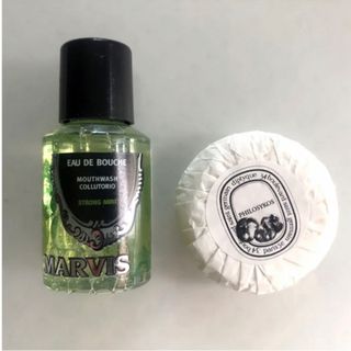 ディプティック(diptyque)のアメニティセット（diptyque 化粧石けん、MARVIS マウスウォッシュ）(ボディソープ/石鹸)