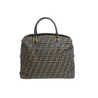 FENDI フェンディ ハンドバッグ ショルダーバッグ ズッカ柄 FF ロゴ レザー 091493308 2way ゴールド金具 美品  54361