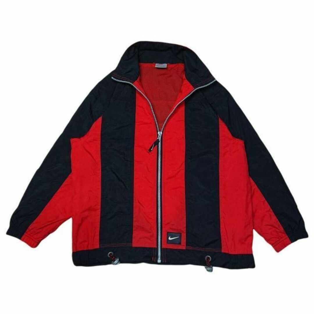 90s NIKE 白タグ BULLSカラー フルジップ ナイロンジャケット XL-