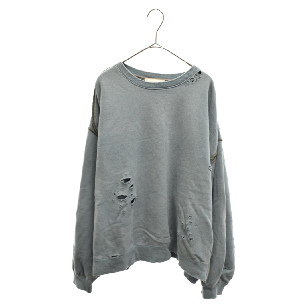 YOKE ヨーク 20AW OVERSIZED PIPING DAMAGE SWEAT オーバーサイズ