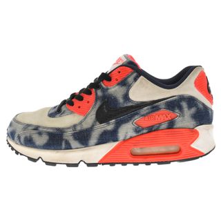 NIKE ナイキ atmos別注 AIR MAX 90 DNM QS BLEACHED DENIM アトモス ブリーチデニム エアマックス ローカットスニーカー 700875-400 US9.5/27.5cm