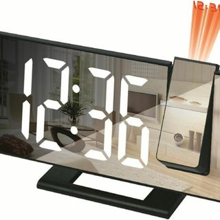 【壁に投影❣️】LED デジタル目覚まし時計投影時計おしゃれ①(その他)