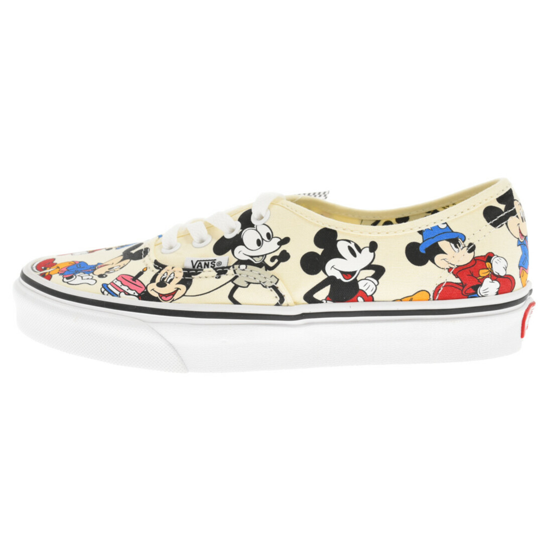 VANS ヴァンズ ×Disney AUTHENTIC MICKEY'S BIRTHDAY ディズニー オーセンティック 総柄 ローカットスニーカー ホワイト US6/24cm VN0A38EMUJ2