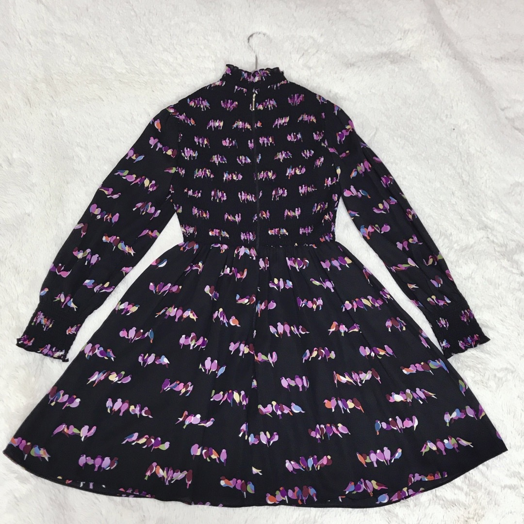 美品 kate spade ワンピース LOVE BIRD SMOCKED 7