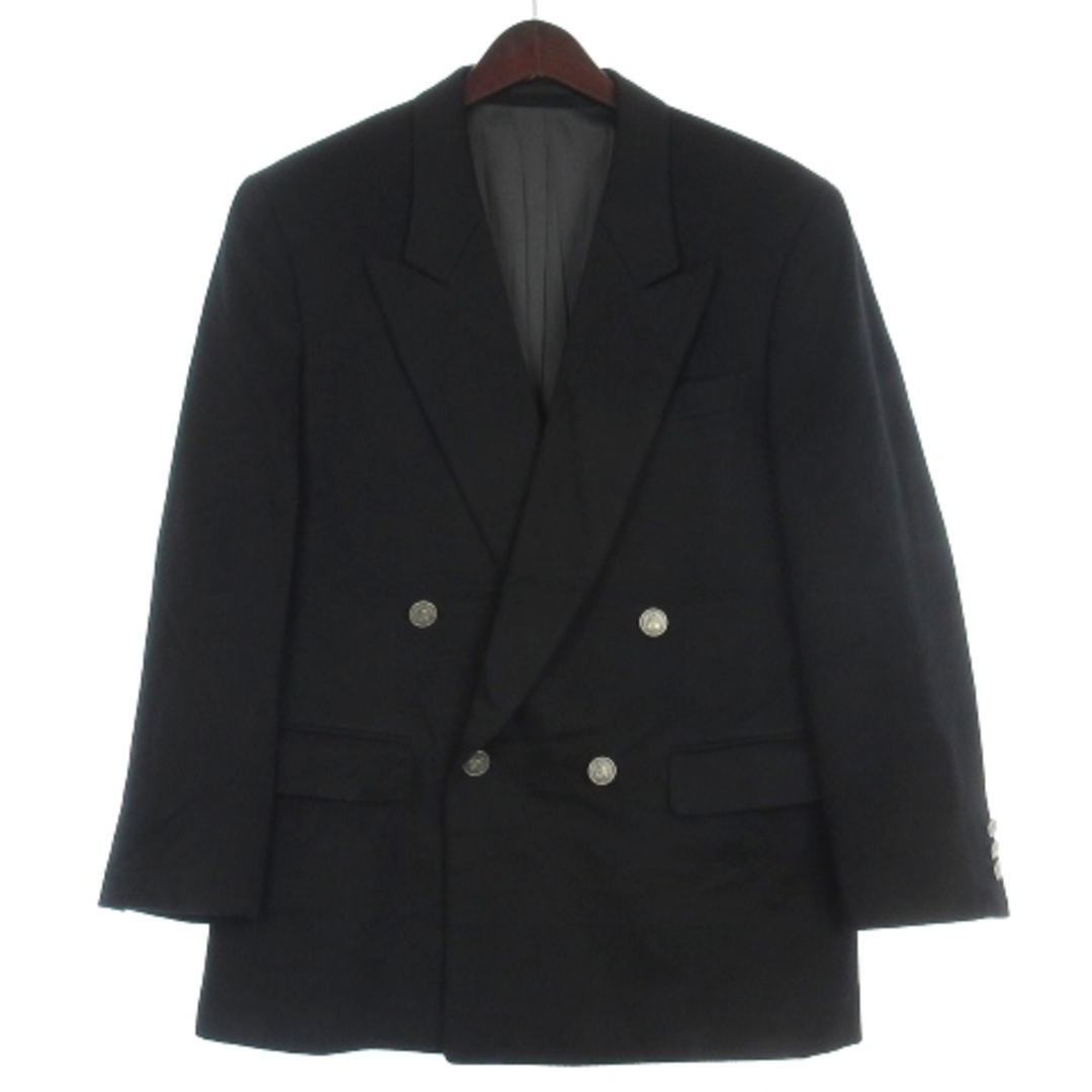 LANVIN - ランバン ジャケット ダブル カシミヤ100% 黒 R48-45 NGA35