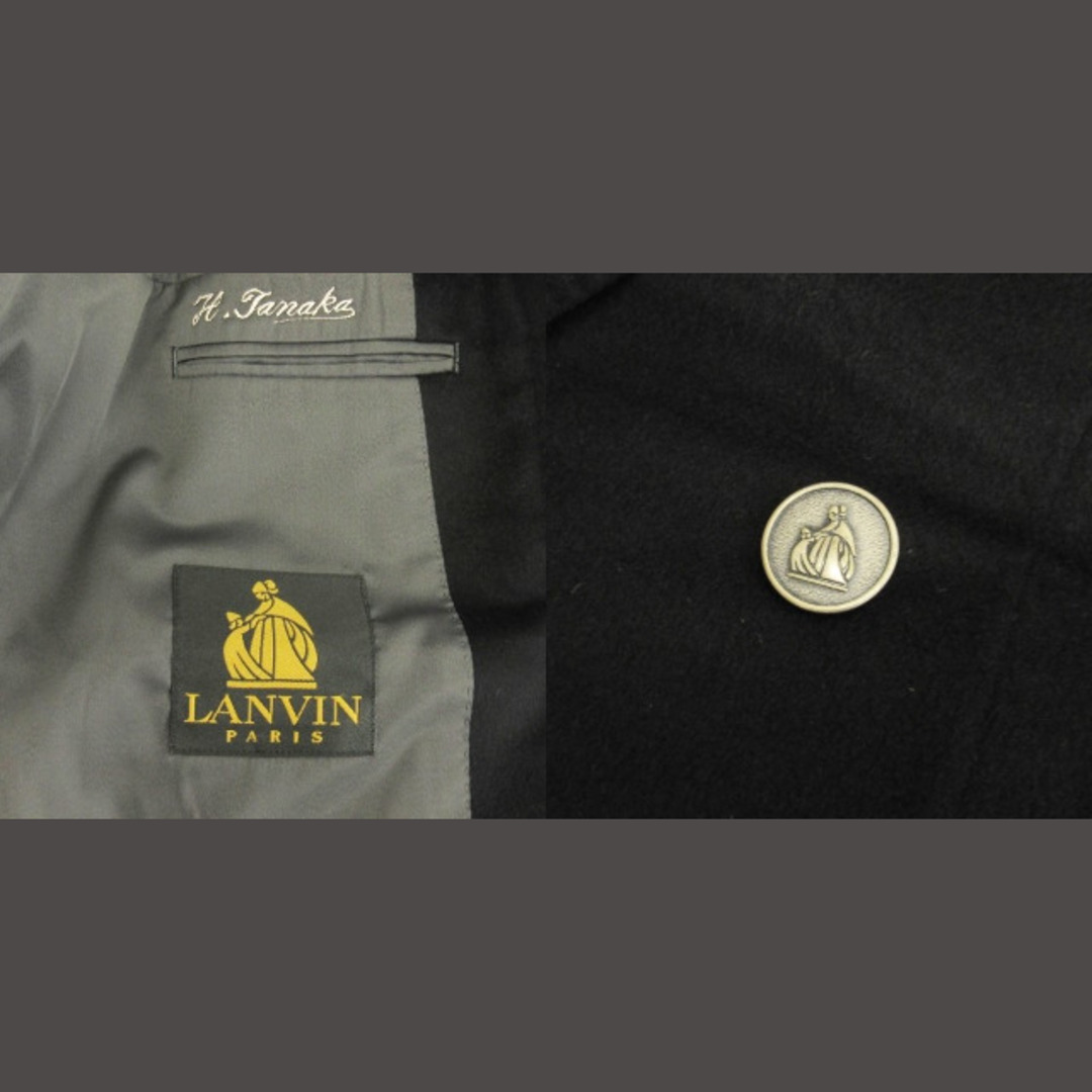 LANVIN - ランバン ジャケット ダブル カシミヤ100% 黒 R48-45 NGA35