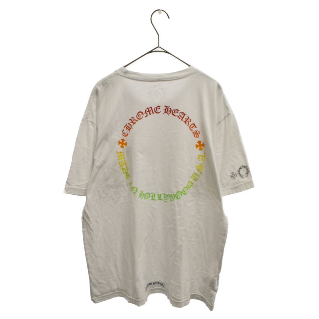 CHROME HEARTS クロムハーツ Back Grad Circle Logo Tee バックグラデーションサークルロゴ半袖Tシャツ カットソー ホワイト