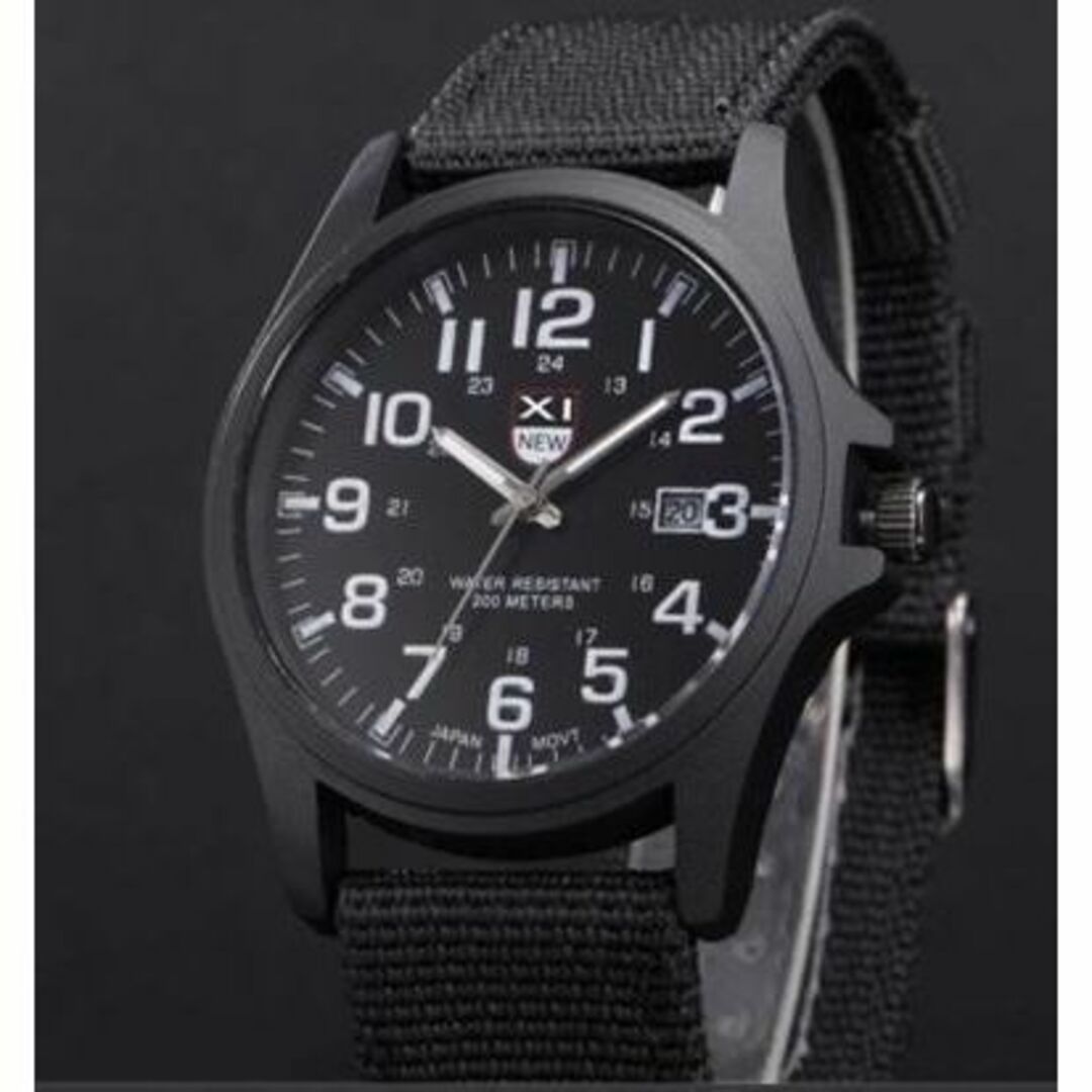 ■新品■ミリタリー NATOバンド 腕時計 黒 カジュアル アウトドア