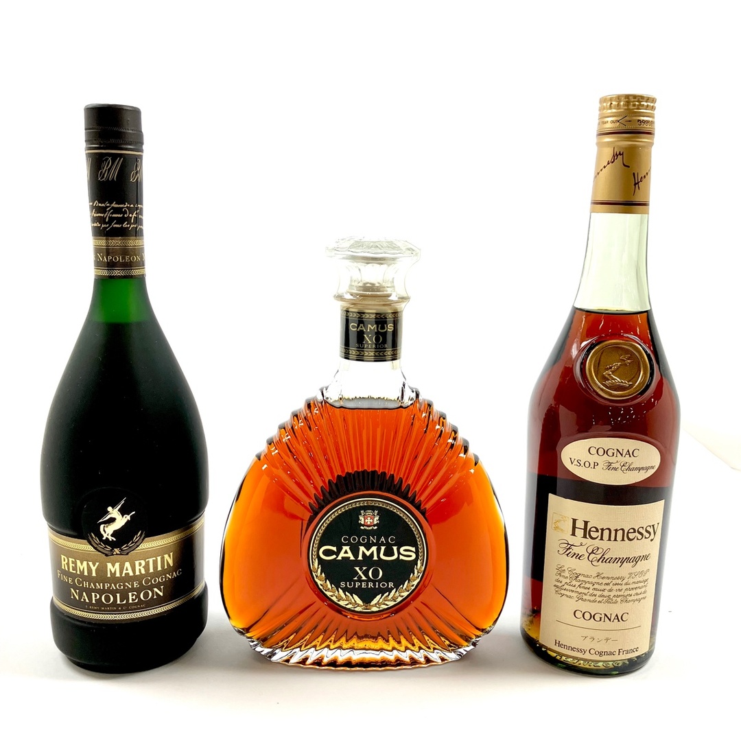 新製品 3本 REMY MARTIN CAMUS Hennessy コニャック 700ml 酒 - cucasa
