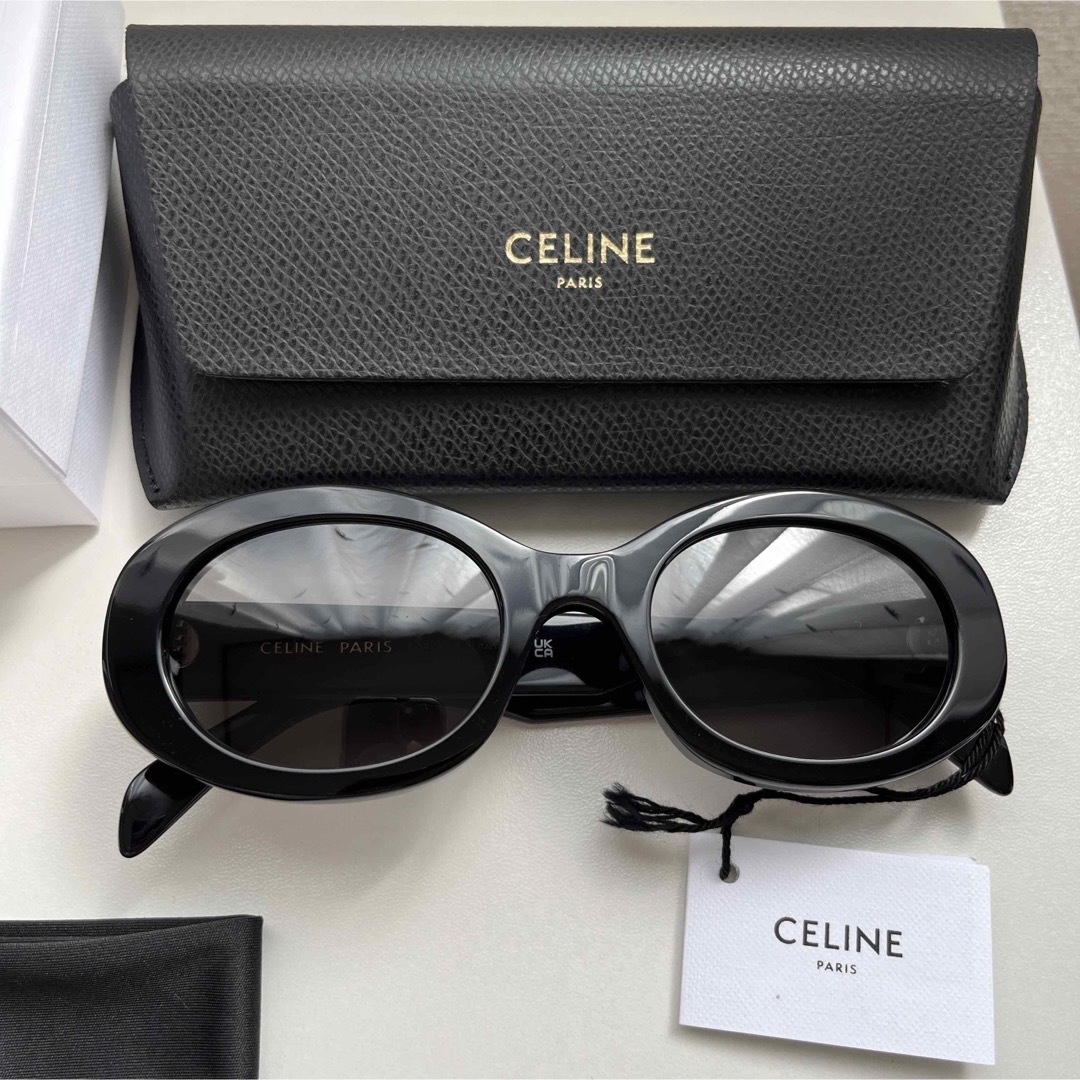 確実正規品 CELINE トリオンフ サングラス 01 アセテート ブラック