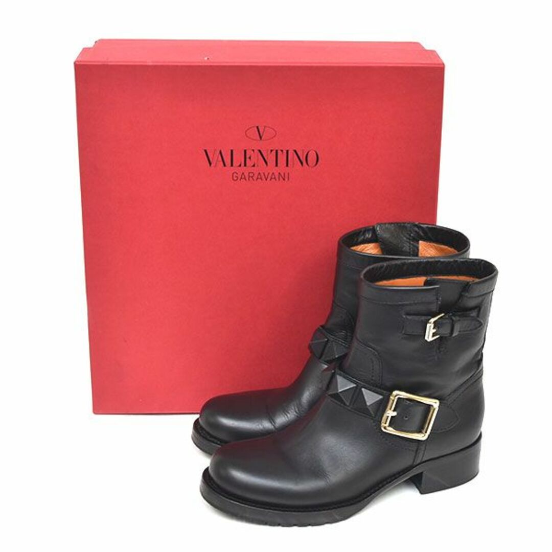 valentino garavani(ヴァレンティノガラヴァーニ)のヴァレンティノ 定価15.9万 ロックスタッズ ブーツ 35.5(約22.5cm レディースの靴/シューズ(ブーツ)の商品写真