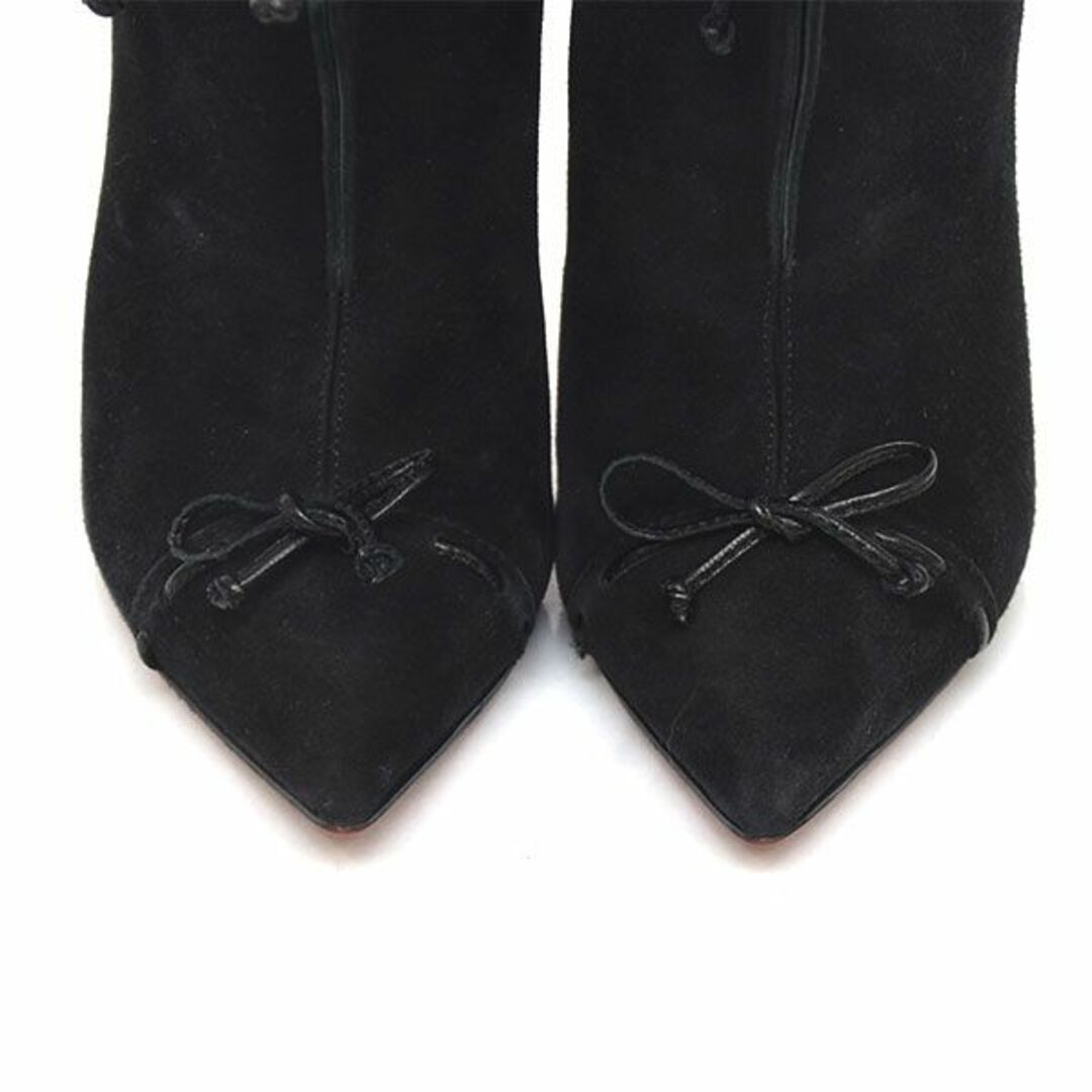 Christian Louboutin(クリスチャンルブタン)の美品♪ルブタン リボン スエード ブーツ 35.5(約22-22.5cm) レディースの靴/シューズ(ブーツ)の商品写真