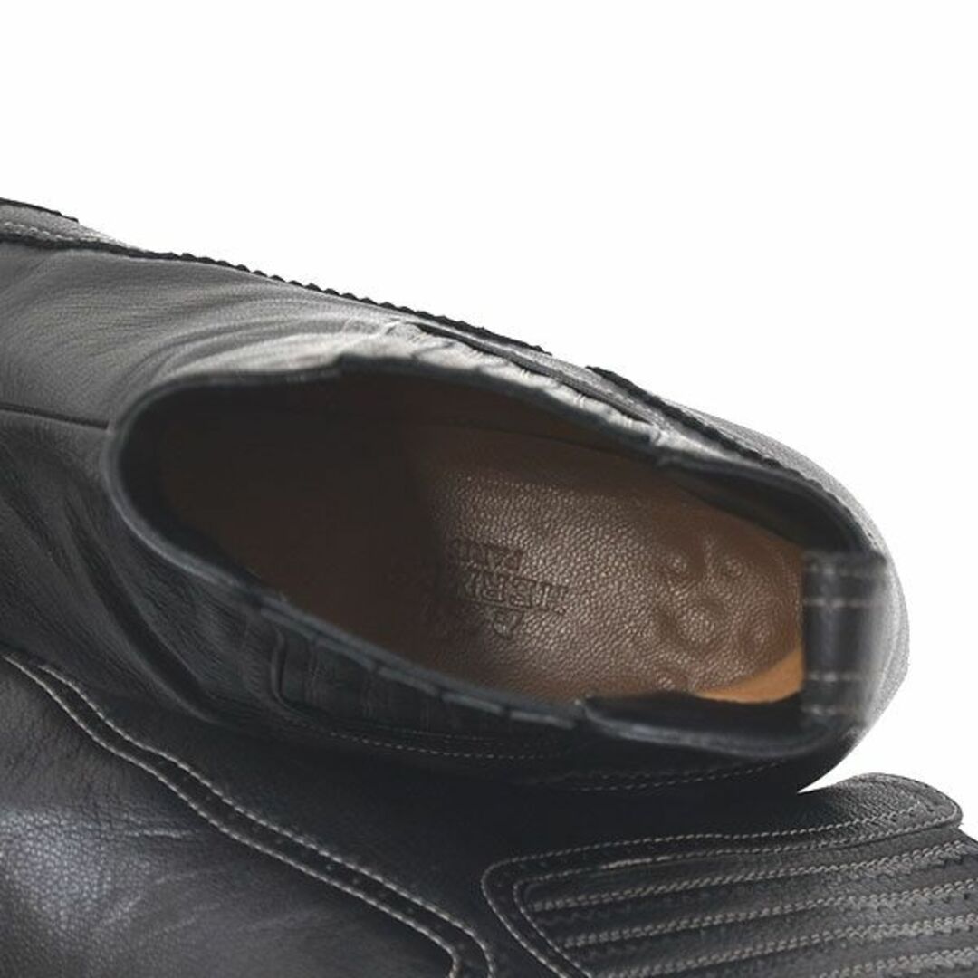 エルメス ウィングチップ サイドゴア ショートブーツ 37(約24cm)