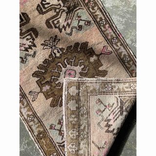 47×91"Sahara” ViNTAGE TURKiSH RUG(玄関マット)