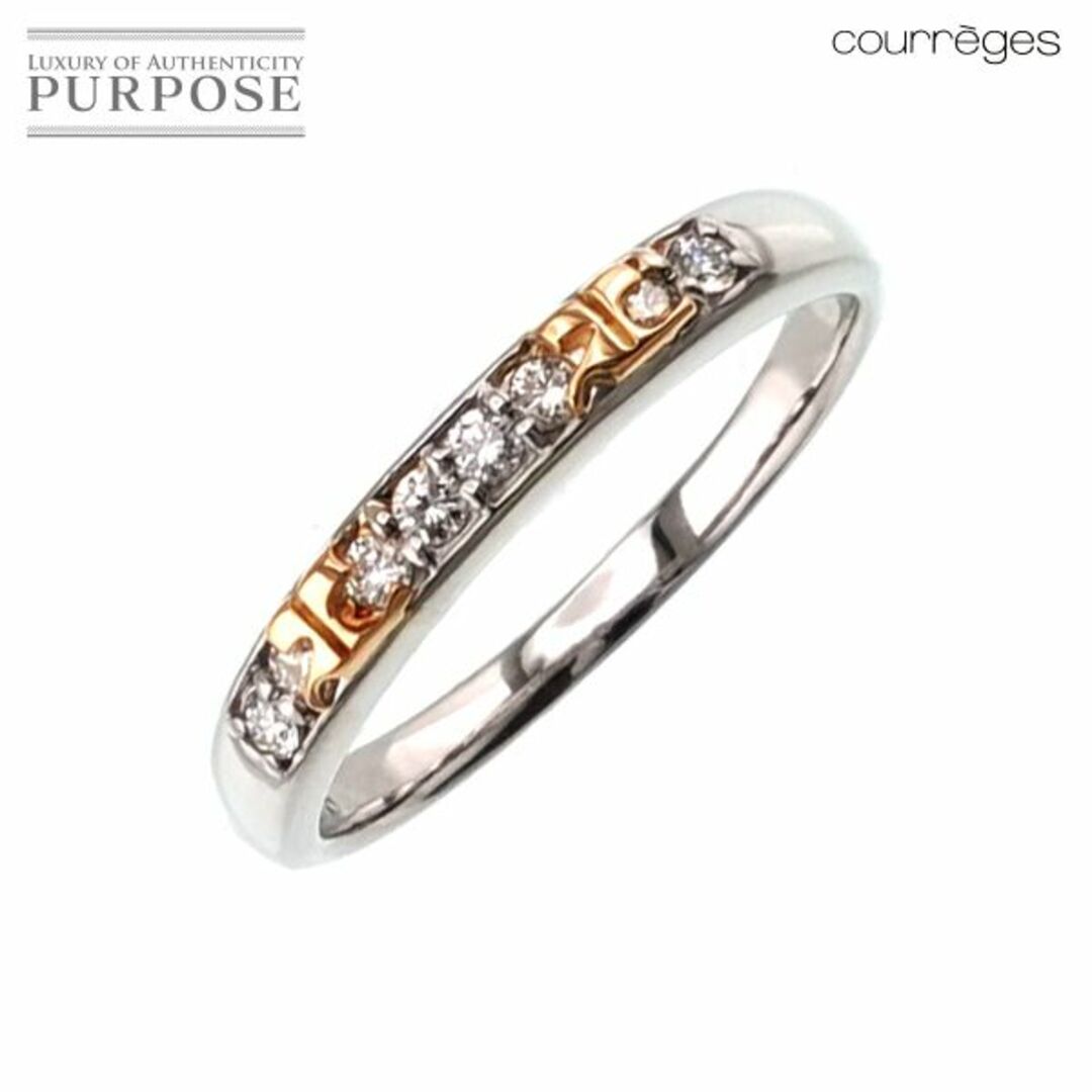 クレージュ Courreges 16号 リング ダイヤ 0.15ct Pt K18 YG プラチナ