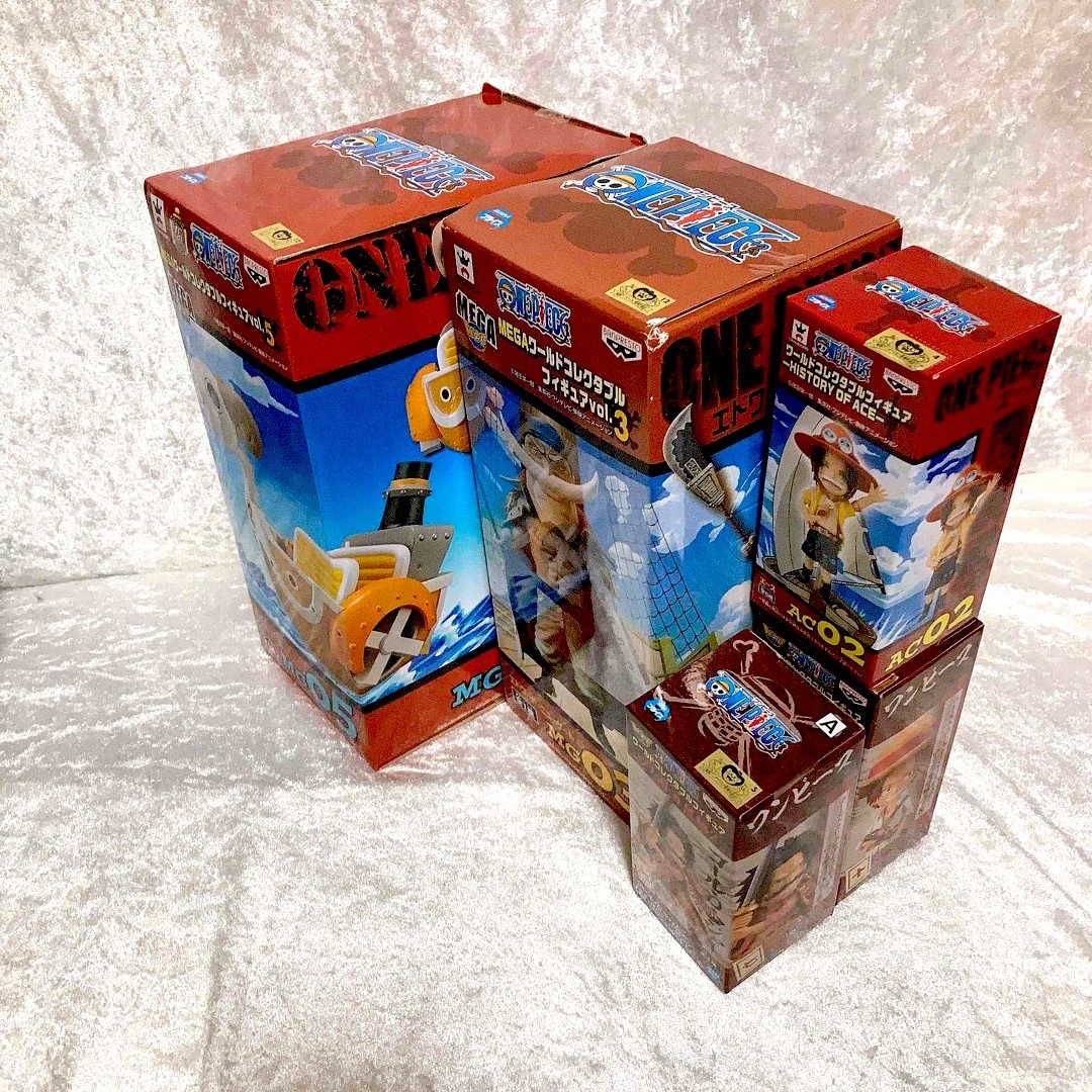 5個 ONEPIECE MEGAワールドコレクタブルフィギュア 白ひげ メリー