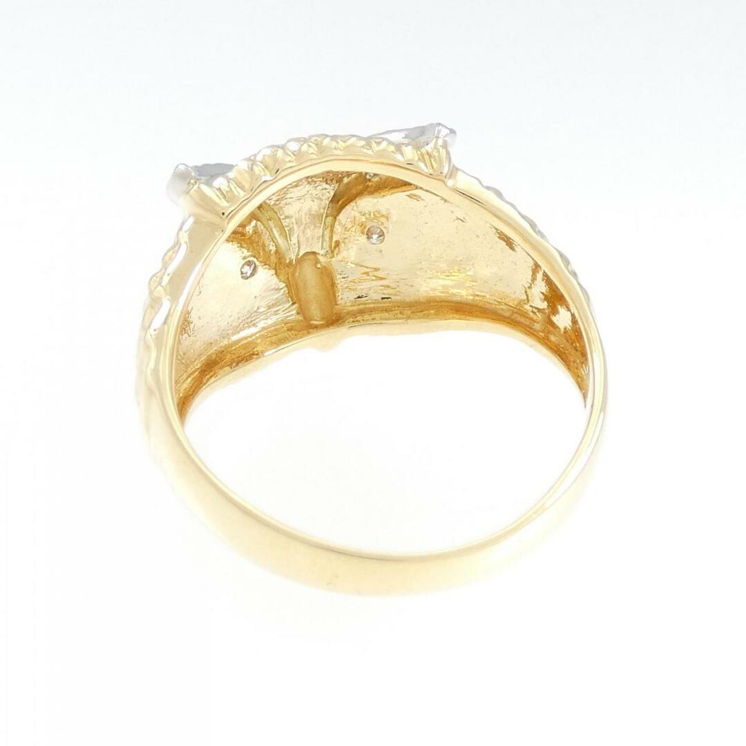 K18YG/PT フクロウ ダイヤモンド リング 0.03CT | hartwellspremium.com