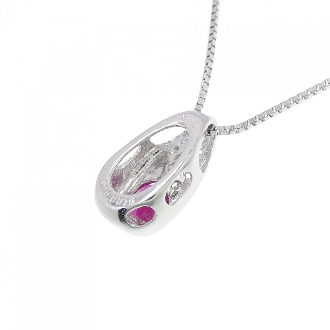 PT ルビー ネックレス 0.60CT-