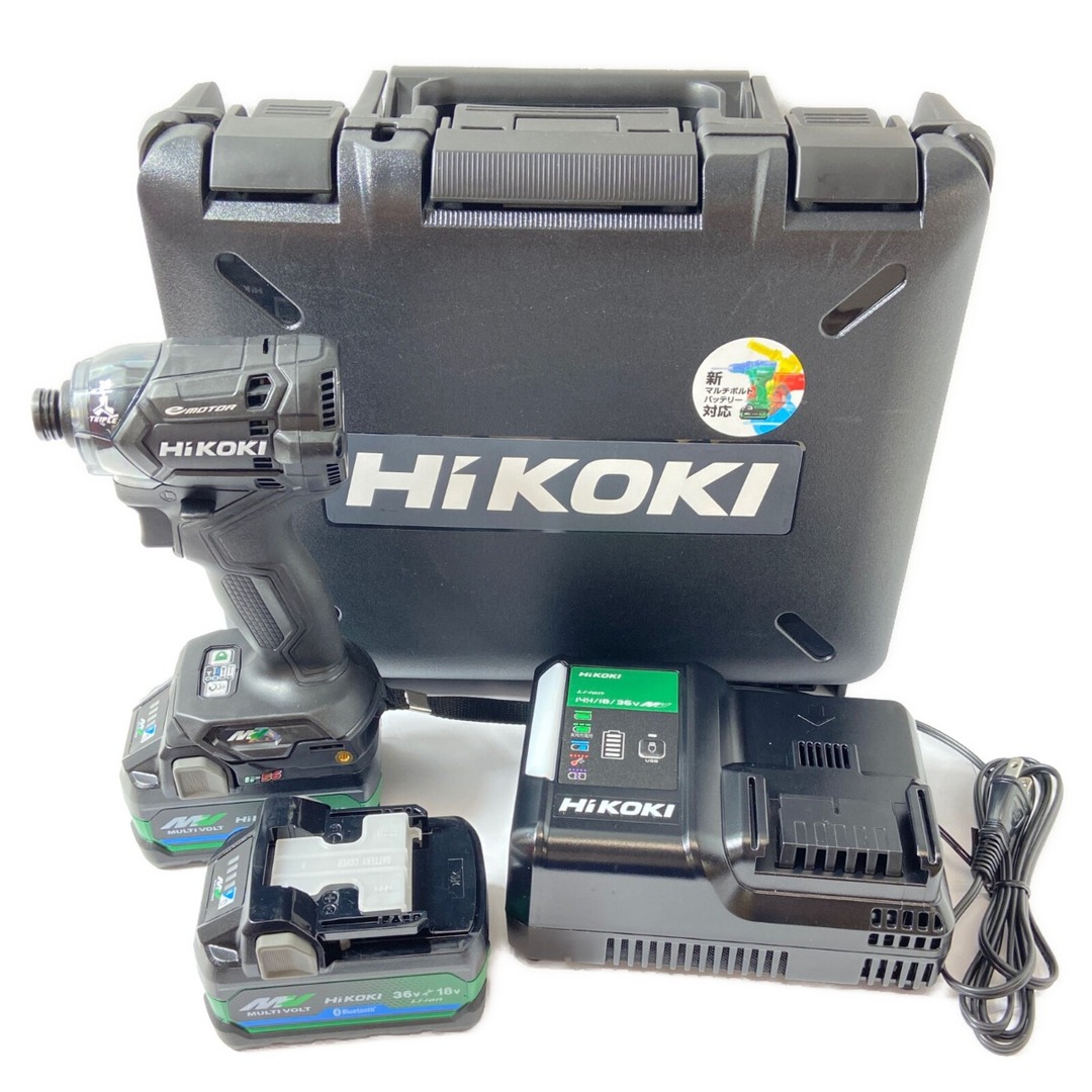ΦΦHiKOKI ハイコーキ 【未使用品】36V 充電式インパクトドライバ WH36DC(2XPBSZ) ブラックのサムネイル