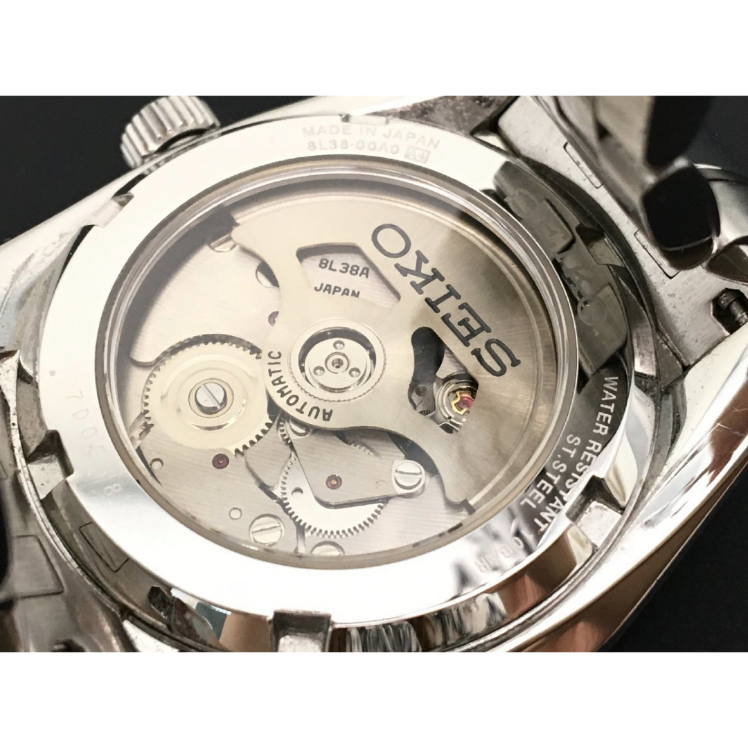 セイコー 8L38-00A0 メカニカル 26石 裏スケ 黒×スケルトン文字盤-www