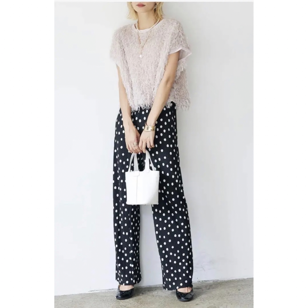 限定❗️大人気❗️完売品❗️再再入荷❣️美脚ドットリラックスパンツ frene