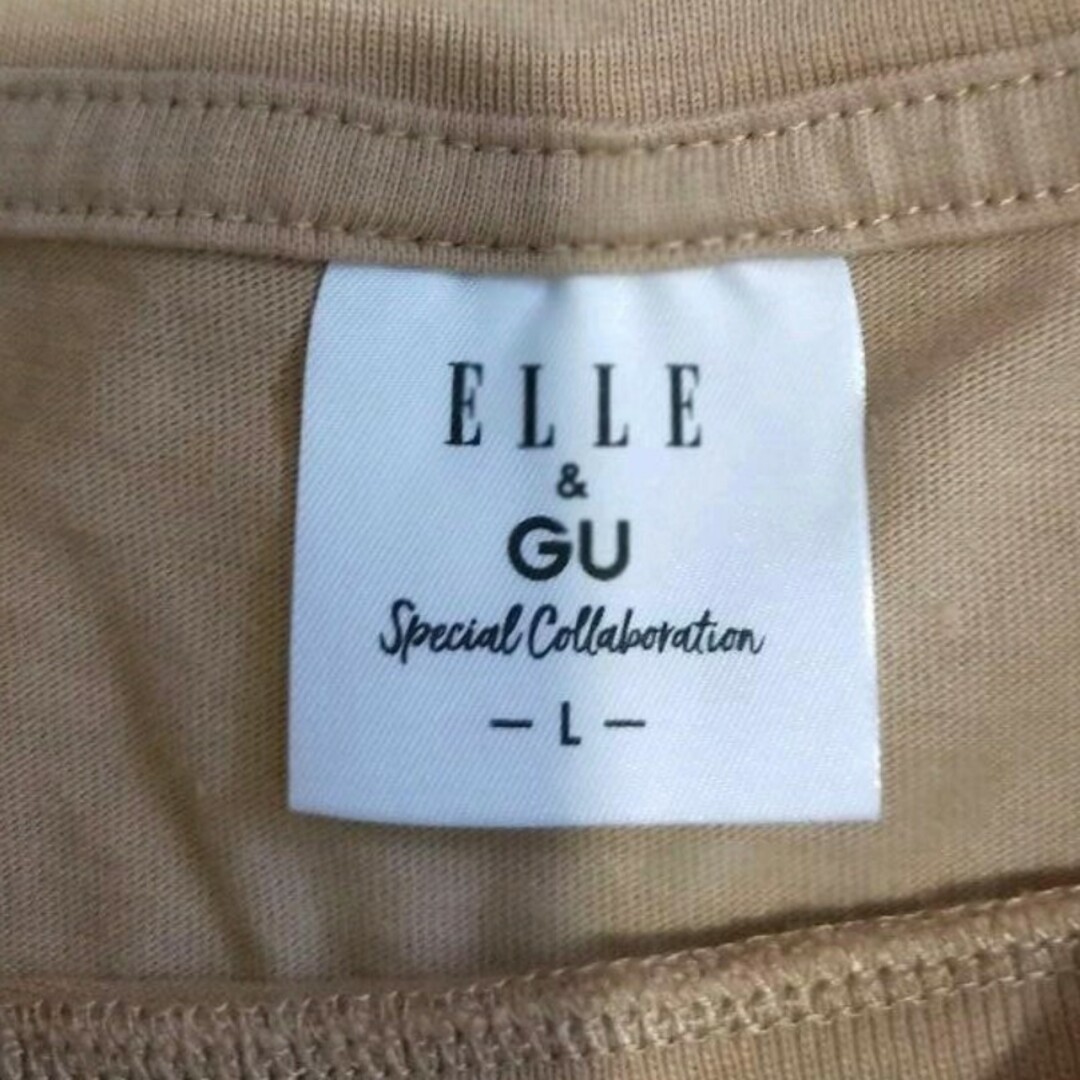 ELLE(エル)のGU ELLE コラボ Tシャツ レディースのトップス(Tシャツ(半袖/袖なし))の商品写真