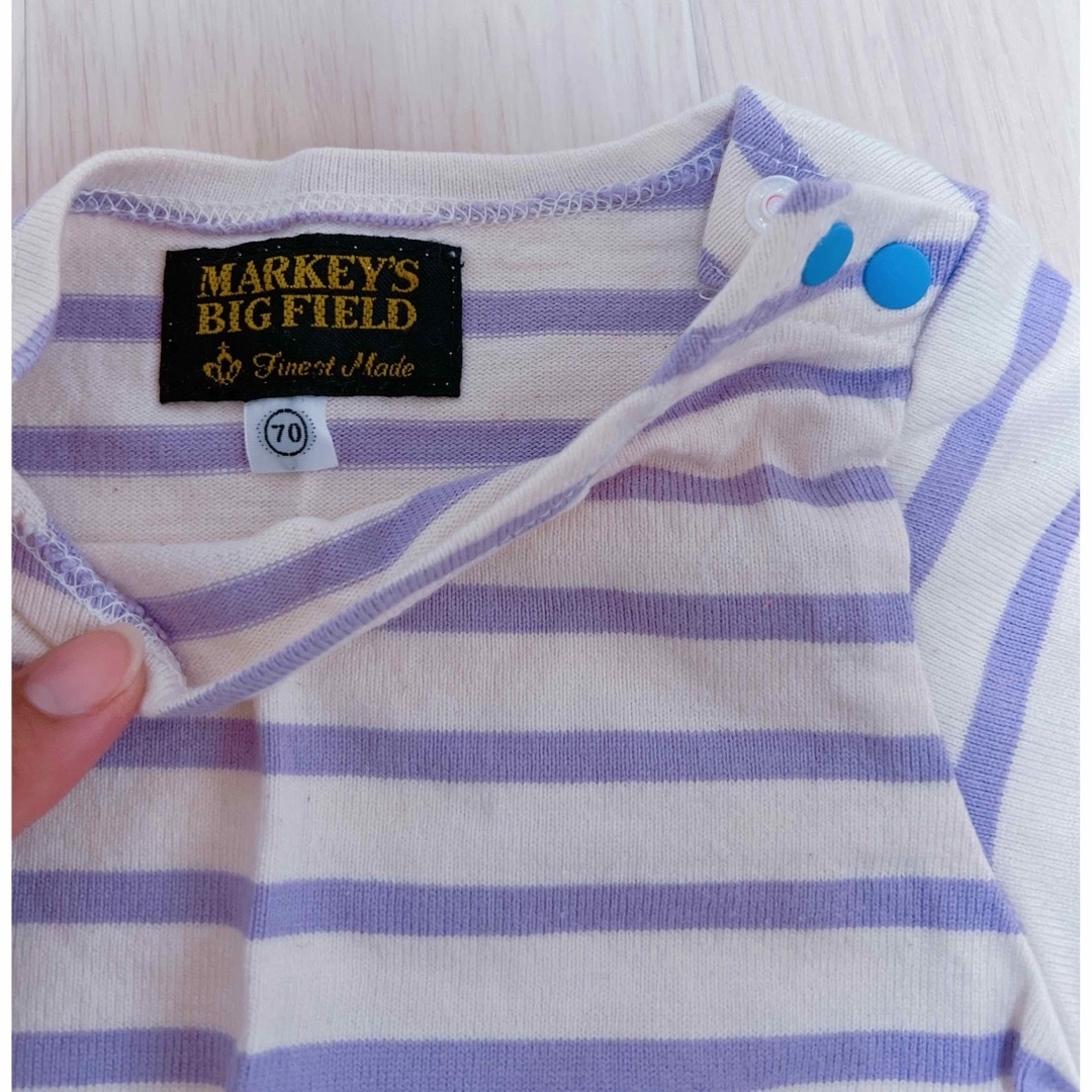 MARKEY'S(マーキーズ)の期間限定お値下げ❣️マーキーズ ボーダーロンT  キッズ/ベビー/マタニティのベビー服(~85cm)(シャツ/カットソー)の商品写真