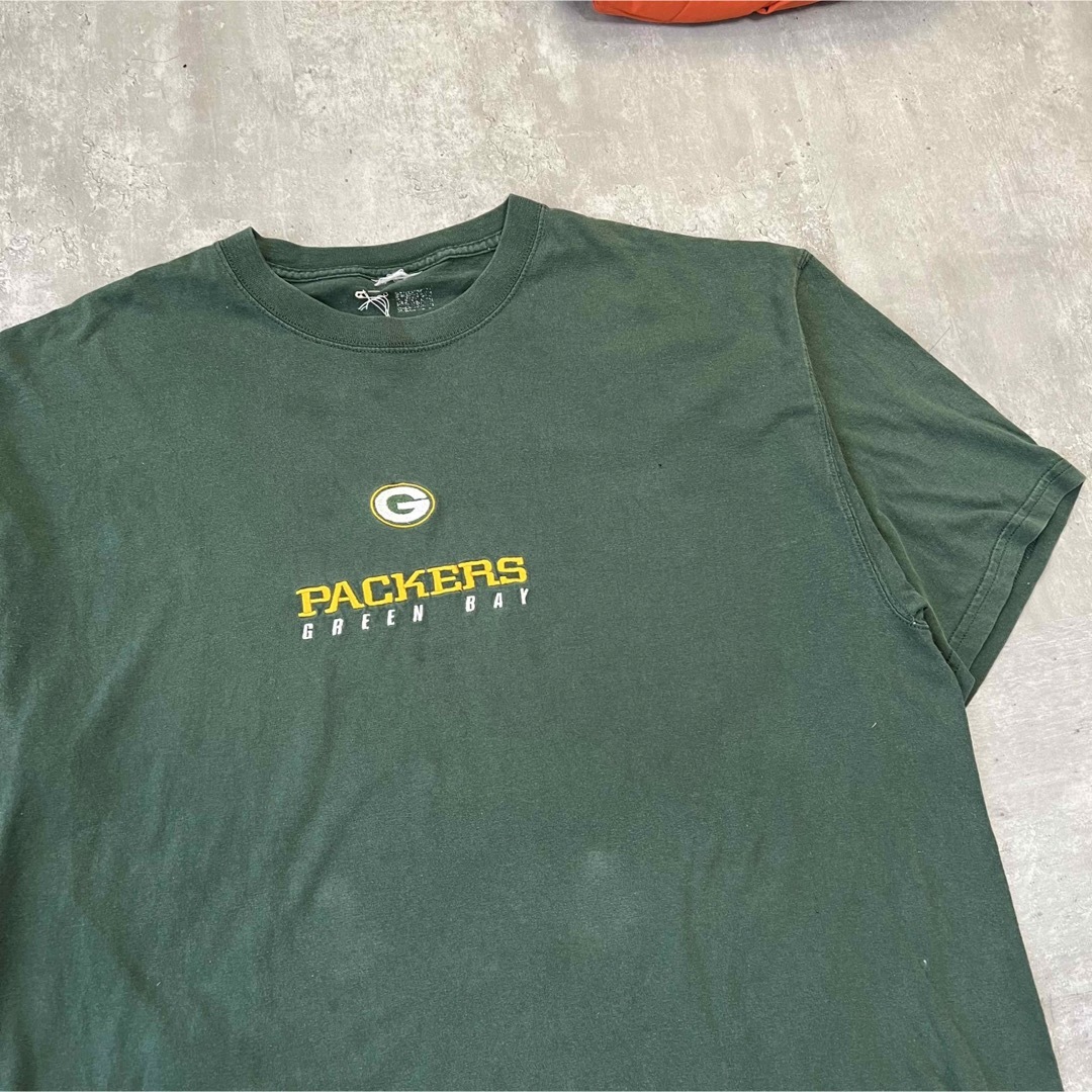 GREEN BAY PACKERS ロゴ入り グリーン系 Tシャツ ビックサイズ メンズのトップス(Tシャツ/カットソー(半袖/袖なし))の商品写真